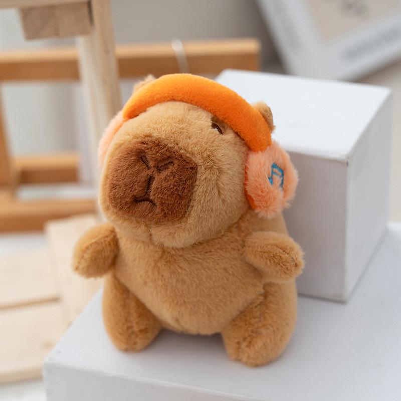 Toy Plush Capybara Keychain Backpack Charm Stress Relief Gift For Teens Kids