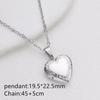 Stainless Steel Silver & Gold Women's Heart Photo Frame Locket Necklace