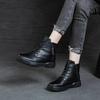 2025 Autumn and Winter Soft-soled Women's New British Martin Boots Casual Flat-bottomed Velvet Retro Cotton Boots Versatile Short Boots