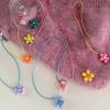 Cute Flower Necklace Colorful Pendant Necklace Romance Neck Jewelry Acrylic Material Gift for Girls and Youthful Women