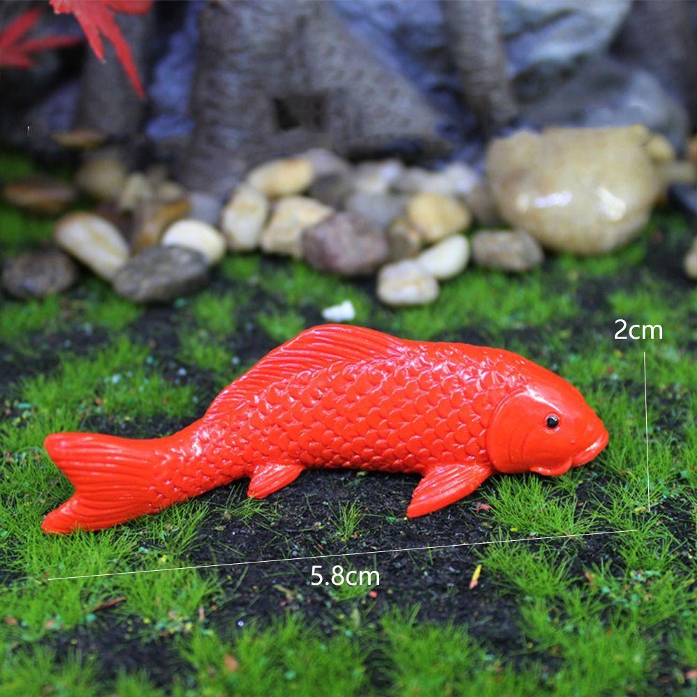 Товары для вечеринки Мультяшное Мини-украшение в виде карпа кои Смоляные поделки Имитация фигурок карпа DIY Милая маленькая статуэтка рыбки Аквариум