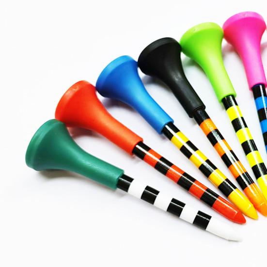 10 шт. Гольф Ти Полосатый Наконечник с Низким Сопротивлением Увеличение Дальности Полета Стабилизация Практика Тренировка Держатель для Гольф Мяча Тренировка Гольфа