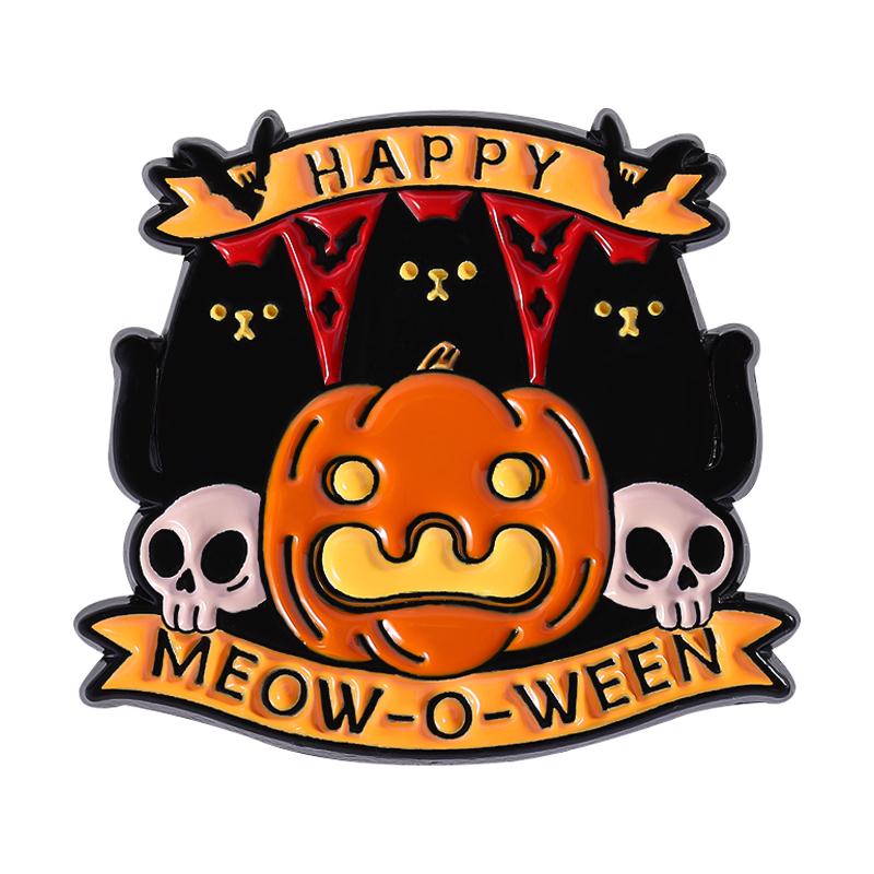 Xiaomi Creative Halloween Pumpkin Animal Brooch Enamel Pins Punk Bowknot Capybara Duck Skull Brooches Bag Lapel Badge Jewelry Accessory