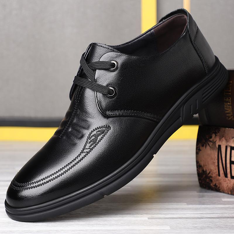 Модные Модные Лоферы из Коровьей Кожи для Мужчин Весна Осень Мягкая Подошва Повседневная Мужская Обувь для Вождения Дизайнерская Мягкая Подошва Черные Туфли для Платья Мужские