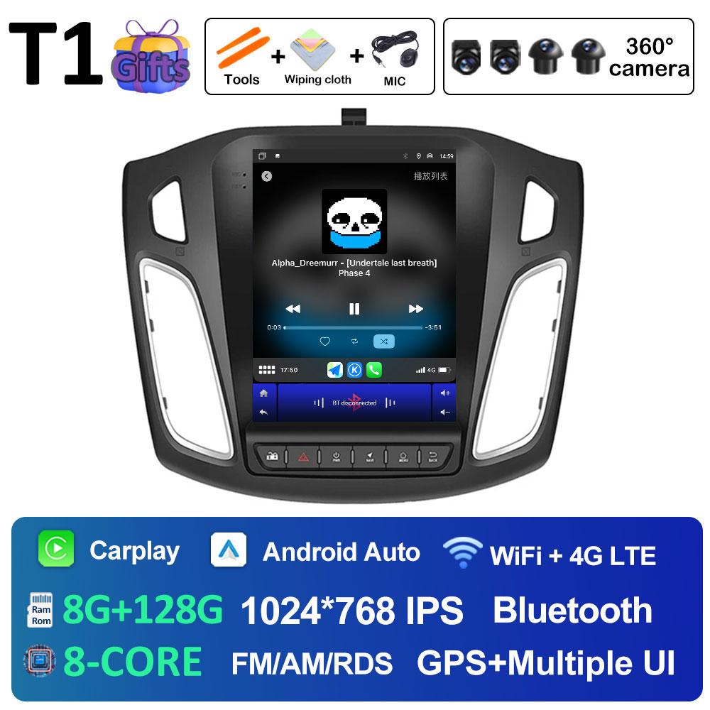 Android 14 Авто Радио Плеер Для Ford Focus 3 Mk 3 2011 2012 2013 2014 - 2019 DSP Стерео Вентилятор Охлаждения 2.5D Сенсорный Экран Нет 2 DIN