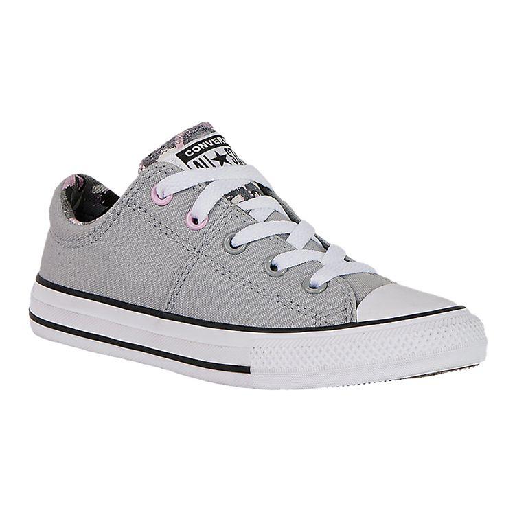 Converse Chuck Taylor All Star OX Low Top Canvas Shoes Kids Sneakers Gray 668452C