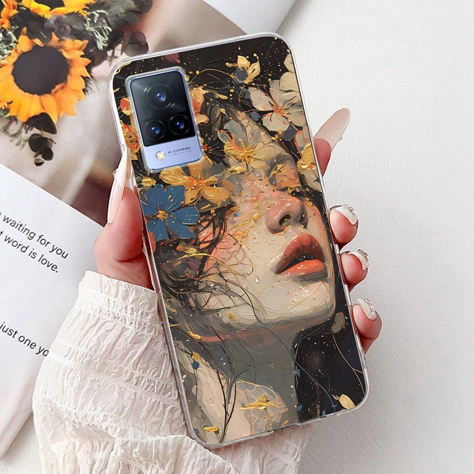 Fashion Painting Case For Vivo V21 V21e 4G 5G Soft Silicone TPU Phone Cases For Vivo V21s V21 V21E Covers Bumpers