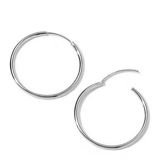 S925 Sterling Silver Thick Large Hoop Earrings for Women, Elegant Design, New Arrival