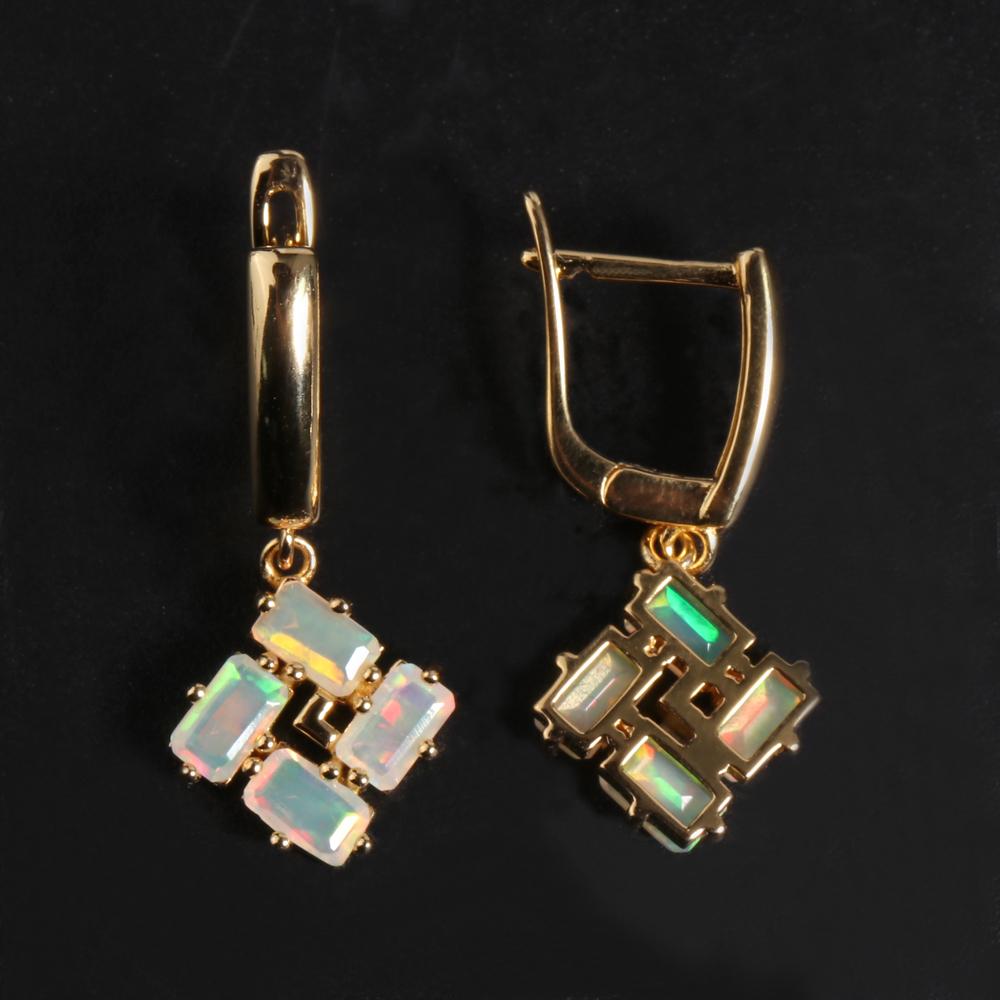 Романтический дизайн, легкие роскошные серьги с натуральным опалом, серебро 925 пробы, модные украшения для женщин и девочек, праздничный подарок на день рождения