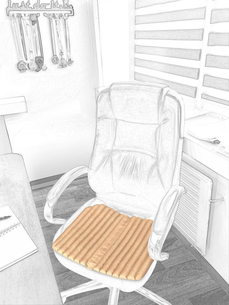 Накидка на кресло руководителя Ekkoseat, наполнитель гречневая шелуха