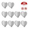 10pcs Heart Shape Adhesive Hooks Seamless Sticky Hooks Stainless Steel Hooks for Hanging Keys
