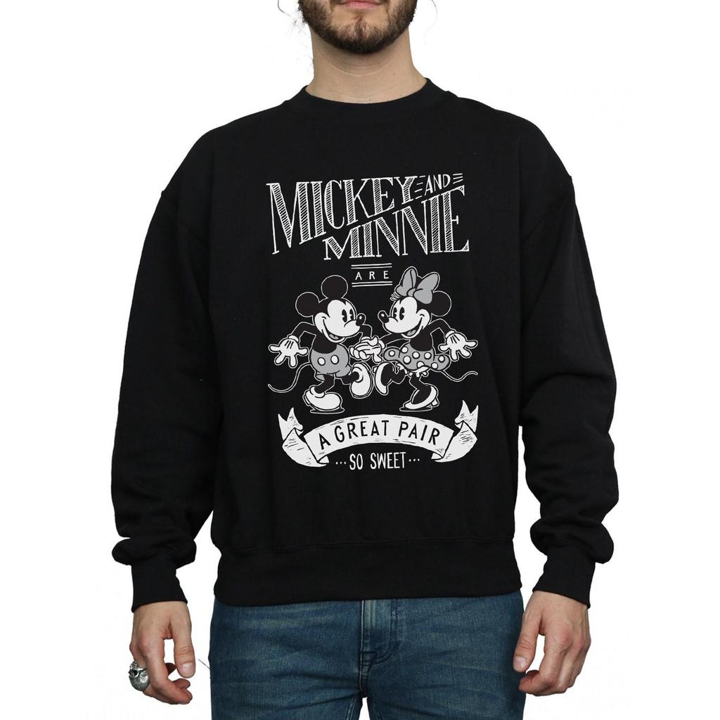 Disney Mens Mickey And Minnie Mouse Great Pair Sweatshirt
