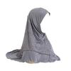 Women Lace Headscarf Hat Solid Color Breathable Turban Hat Chiffon Long Scarf Hat Stretchy Head Wrap
