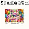 Colorful birthday party polyester fabric background and party wall decorations - Background fabric, indoor/outdoor