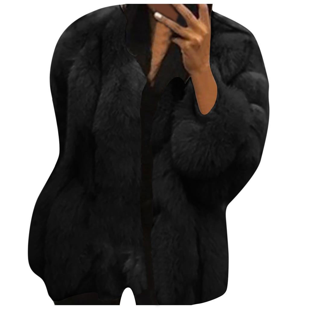 Женский кардиган с круглым вырезом и длинным рукавом, плюшевое модное темпераментное пальто