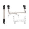 1 10 RC Servo Mount with Hydraulic Steering Link Aluminum Alloy Lightweight Adjustable Damping for SCX10 Models Silver