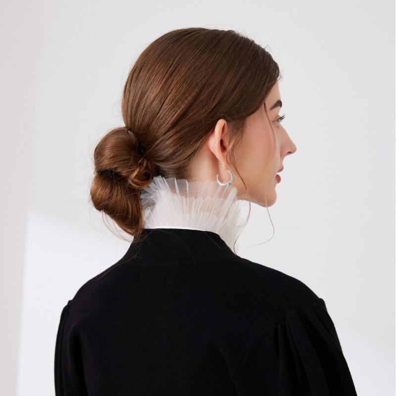 Lace V-neck Shirt Detachable Collar for Sweater Autumn Fake Collar Woman Removable Shirt Neck False Collar