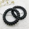 Черное матовое кольцо для волос с телефонной линией - ювелирное украшение для волос, браслет-веревка для волос