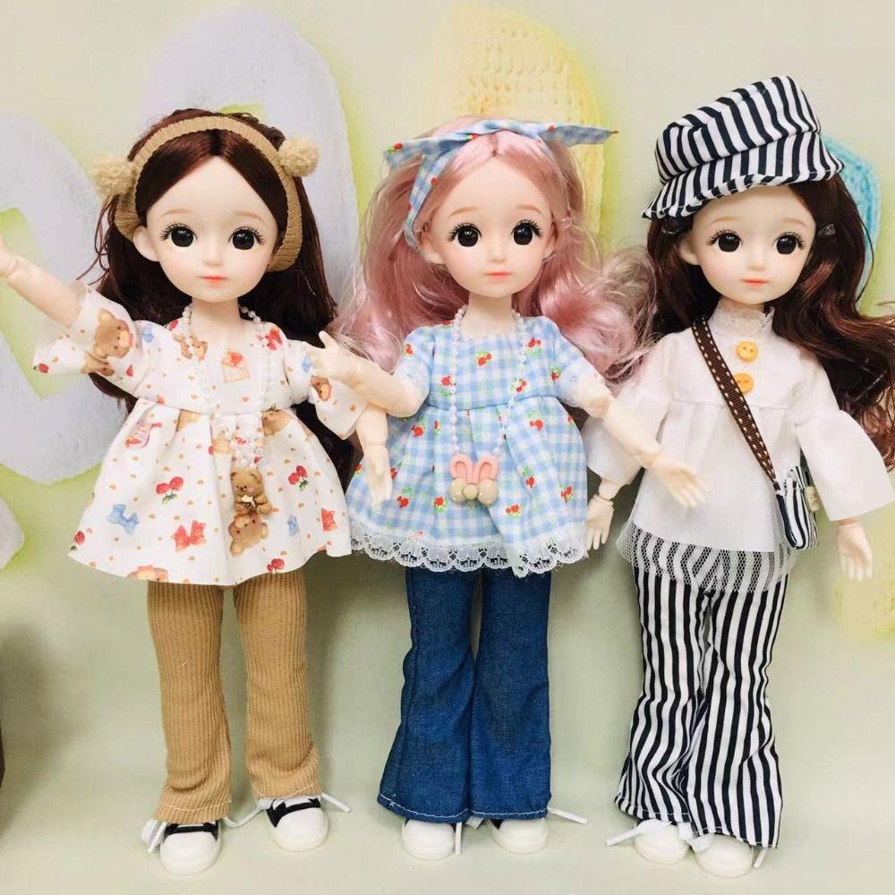 1/6 SD 30cm Bjd Doll with Clothes Attractive Eyes with Wig Make Up Princess Dress Up BJD Dolls Anime Long Hair