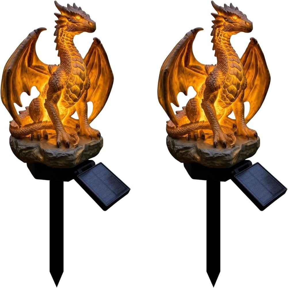Solar Powered Solar Garden Light Dragon Shape Solar Stake Light Dragon Garden Light  Pathway Decor