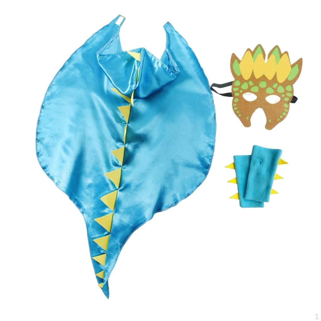 Dragon Costume Cartoon Cloak Fantasy Clothing with Hat Cosplay Toy Dinosaur for