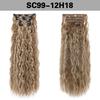 LISI HAIR Синтетические зажимы для наращивания волос, длинные волнистые вьющиеся волосы, 6 шт., натуральные мягкие толстые шиньоны с полной головой