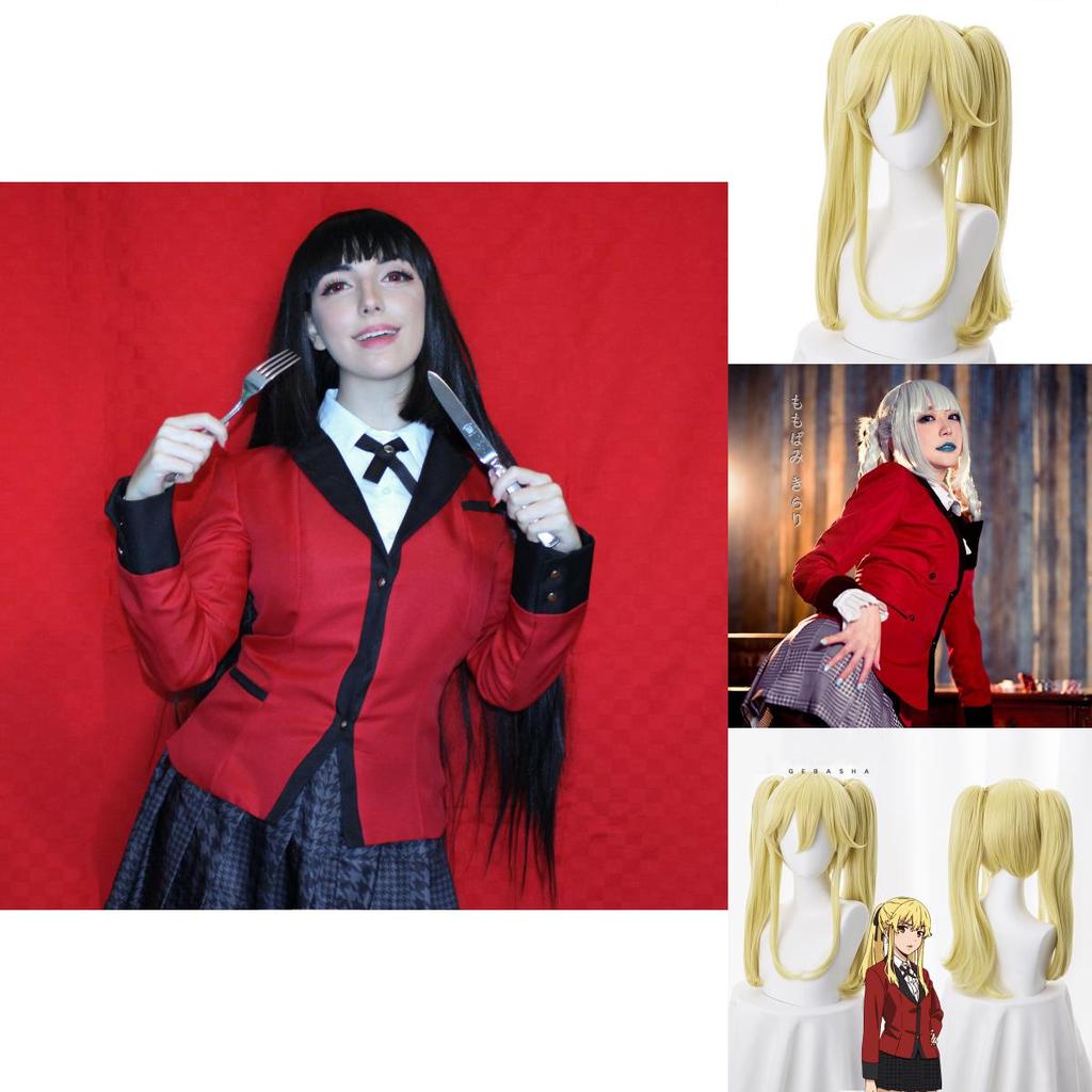 Kakegurui Джабами Юмэко Мэри Кирари Юмэми Руна Длинные Косплей Вечеринка Волосы Парики Ярких Цветов