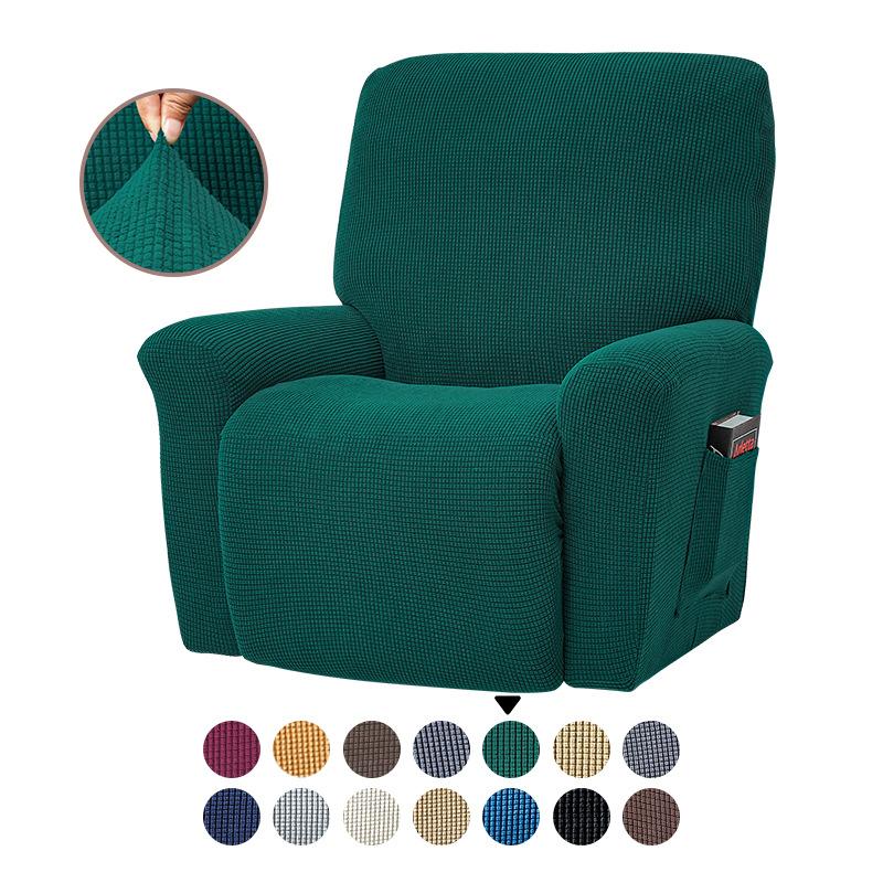 Split Jacquard Recliner Cover Elastic Lazy Boy Chair Sofa Covers Stretch Spandex Couch Slipcovers Armchair Case Solid Color
