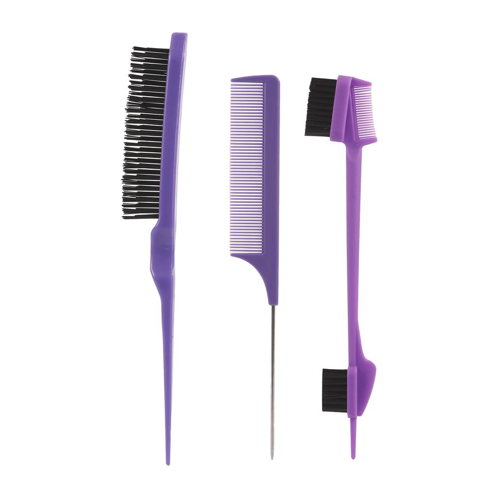 3pcs Hair Styling Comb Set Hair Brush Accessories Double Sided Edge Control Hair Combs