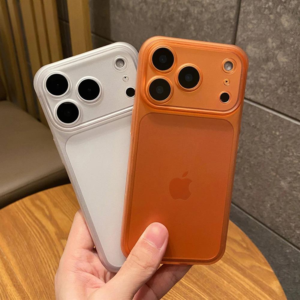 Ультратонкий прозрачный матовый противоударный чехол для телефона для iPhone 17 16 12 15 13 14 Pro Max 17Pro 17 Air Полупрозрачная защитная крышка для объектива