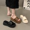 Sandals New Women's Sandals Muffin Thick-soled Lazy Women's Shoes One Word Summer Outer Wear Slippers One Pedal