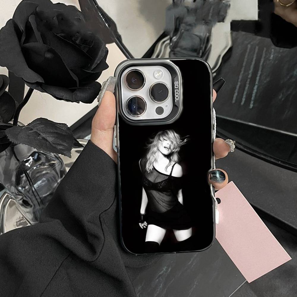 Чехол для телефона Singer M-Madonna для iPhone17, 16, 15, 14, 13, 12 Pro Max Черный Конфетный Матовый Ударопрочный Чехол