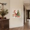 Creative DIY Wall Stickers for Family Christmas Santa Claus/Snowman Static Glass Stickers, Removable Windows Clings, PVC Waterproof Decorative Window