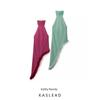 Kaslead New Arrival Women's Clothing Fashion Style Fashion Simple and Thin Silm Asymmetrical Halter Dress