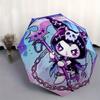 1pc Death Kuromi Automatic Opening and Closing Umbrella, Lightweight 3-Fold, With Cute Cartoon Characters, Suitable for Home, Outdoor and Daily Use, L