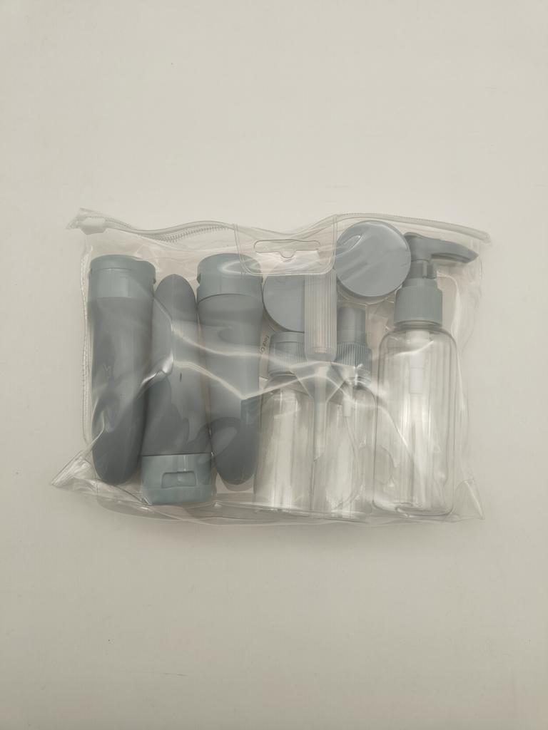 Дорожный костюм из 11 предметов, косметический флакон, пластиковый флакон, флакон для лосьона, флакон для тонера, распылитель, дозатор для шампуня и мыла