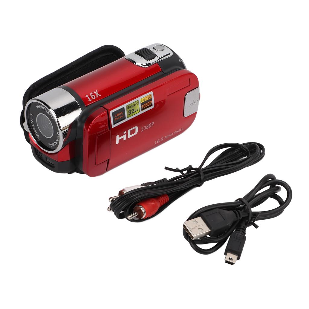 Video Camera Camcorder Full HD Camera Recorder 270 Degrees Rotation 2.7 Inch Color Screen 16X Zoom Digital