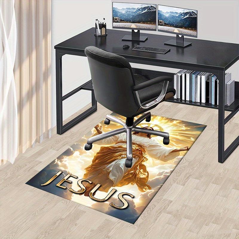 1pc Jesus Christ,Divine Light,Heavenly Ascension Office Carpet Soft Polyester Entrance Carpet Washab