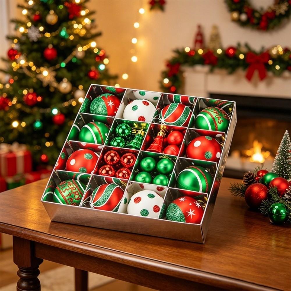 42Pcs/Set Creative Christmas Ball 6CM Xmas Baubles Durable Xmas Ornament Ball Party