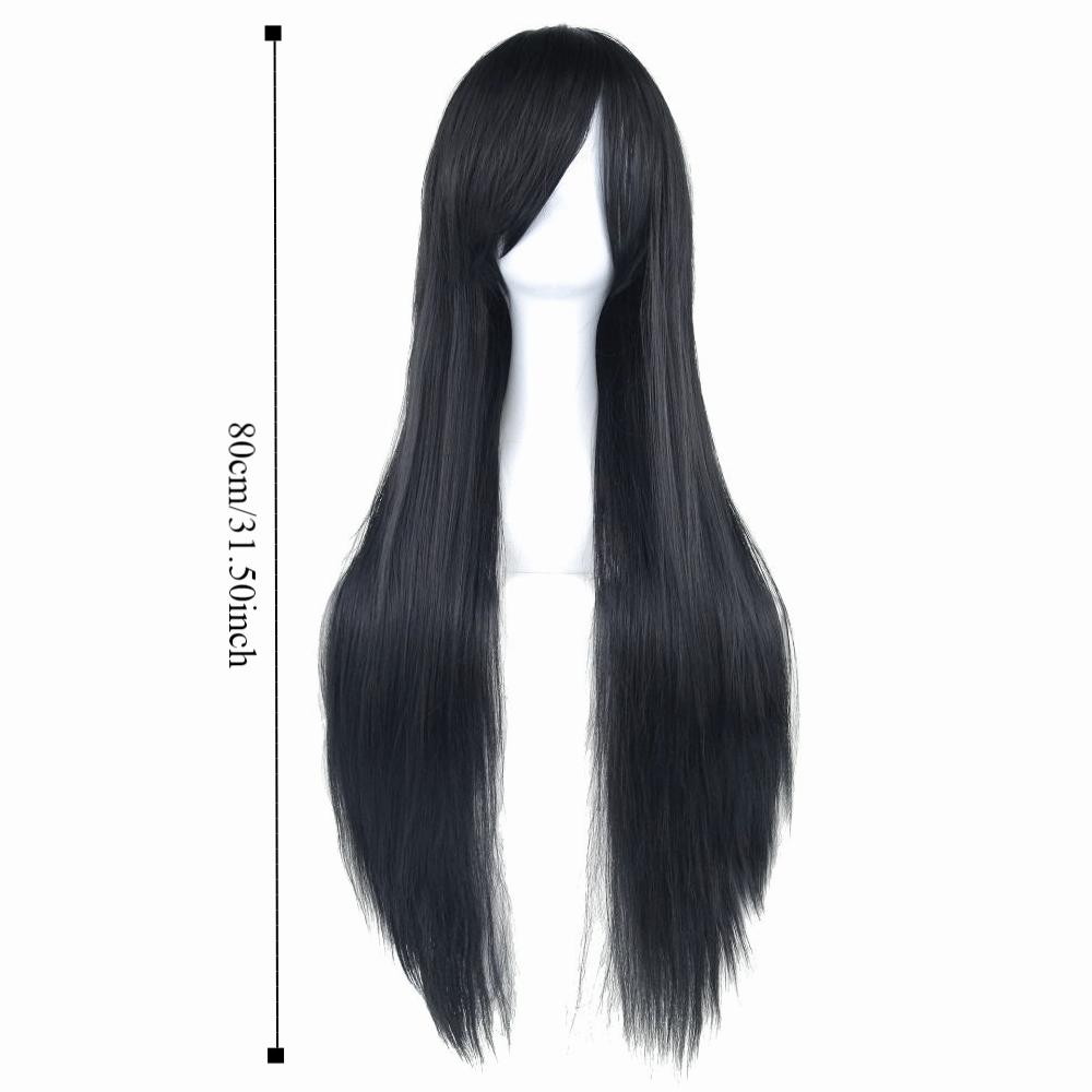 Heat Resistance Long Synthetic Hair Layered Anime Straight Hairpiece Costume