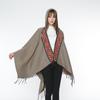 Autumn and Winter Style Imitation Cashmere Scarf, Women's Retro Fringed Embroidered Hat, Thickened Shawl, Cape