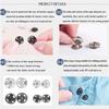 10-50 Sets Sew-On Snap Buttons Metal Snaps Fasteners Press Studs Buttons For Sewing, 10Mm And 21Mm,Black Silver And Golden