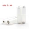 Преобразователь батареек размера AAA в AA, держатель батареек, пластиковый корпус, адаптер, переключатель для батареек AAA в AA