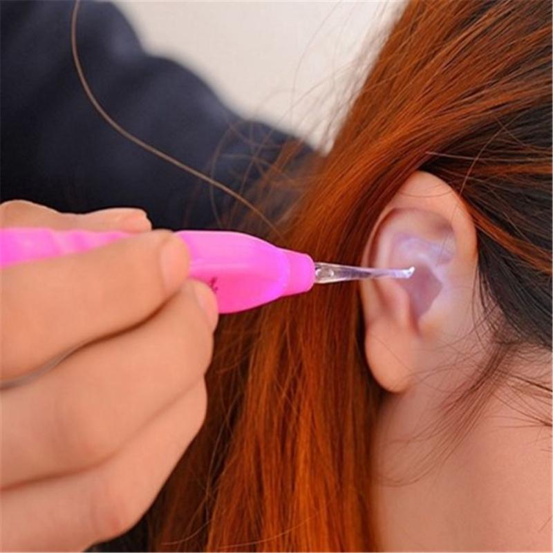 Светодиодная светящаяся ушная ложка, инструмент для удаления ушей, очиститель со светом для взрослых и детей