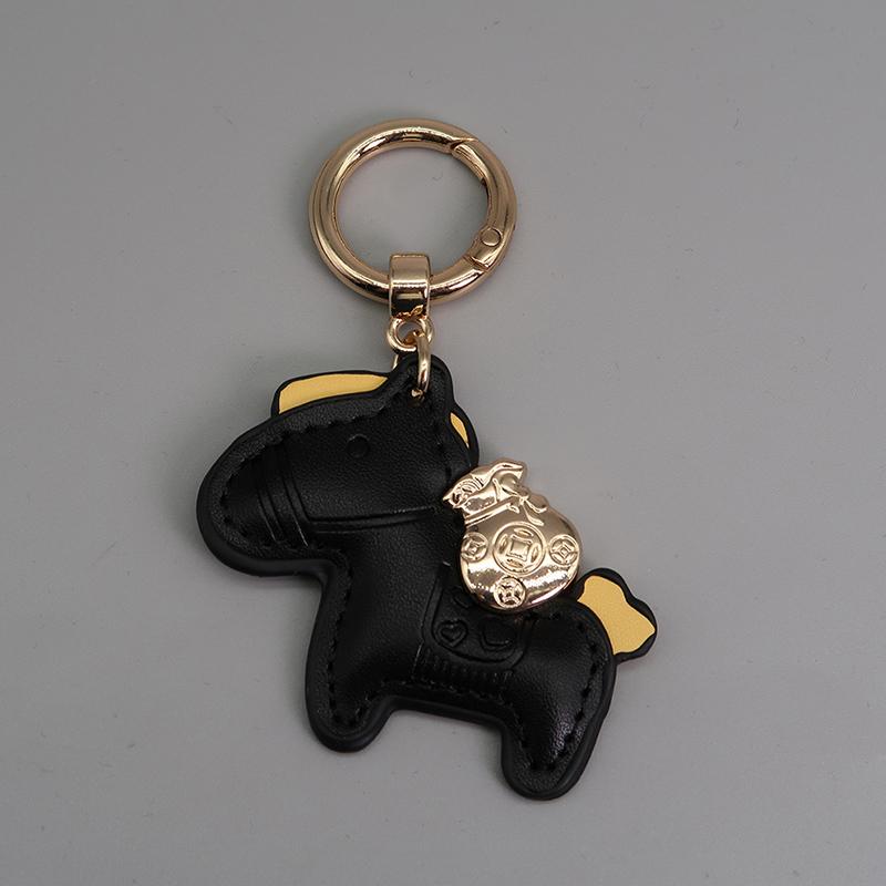 Женский брелок для ключей из искусственной кожи в виде лошади, милый брелок в виде пони, аксессуары для сумки, брелок для ключей, мода