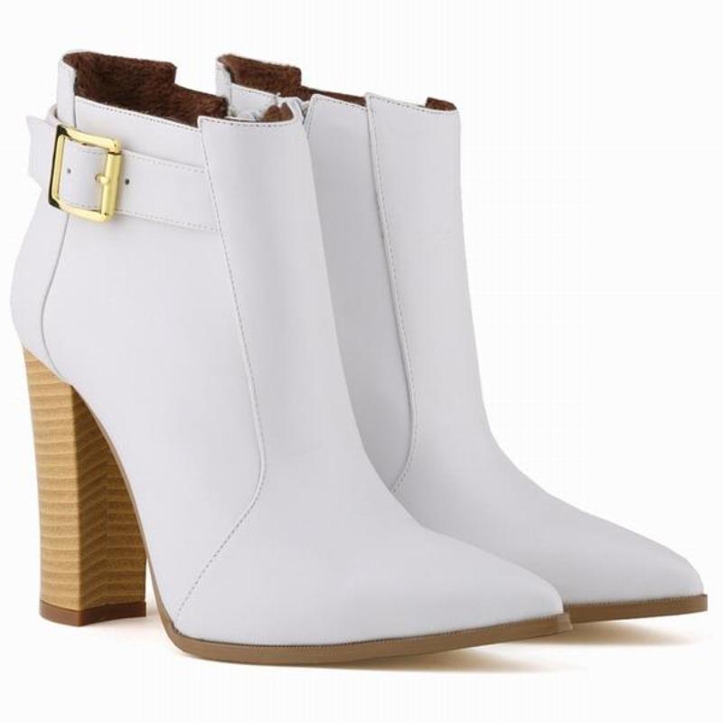 Winter Women Ankle Boots Fashion Zippers Ladies Casual Short Boots Platform Pointed Pole Dancing Pumps Shoes