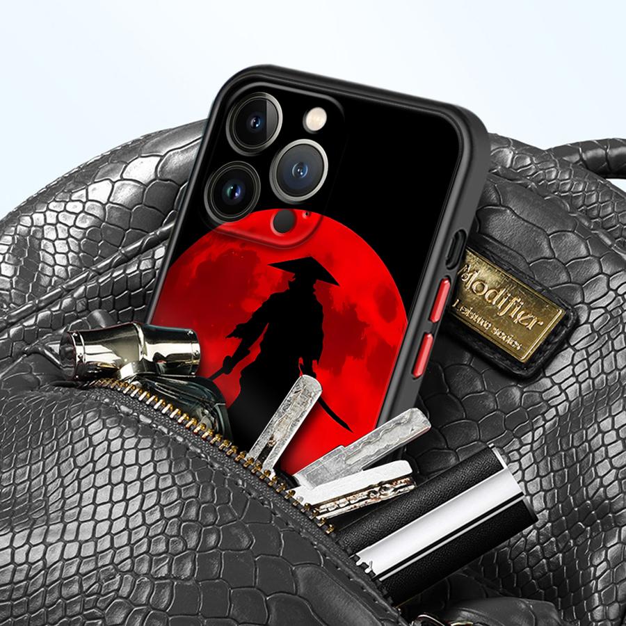 Крутой чехол для телефона с аниме-самураем для Apple iPhone 15 16 Pro XS Max 16e 13 14 Plus XR SE 7 8 12 11 Pro plus Матовый