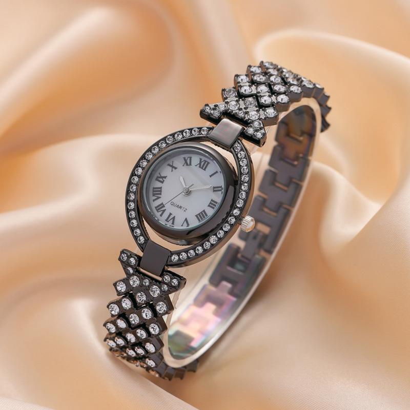 Новые модные женские часы с бриллиантами, женские часы-браслет, кварцевые часы