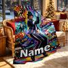 Custom Name Personalized Michael Jackson Print Blanket, Home Decor, Bedroom, Sofa, Camping, Couch, Gifts for Birthday Christmas