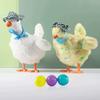 Игрушки для кур, несущих яйца, со звуковой музыкой, электрическая сумасшедшая плюшевая кукла-курица, милая игрушка-курица, несущая яйца, мягкая игрушка для детей